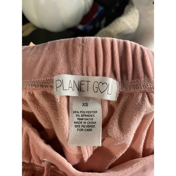 Pink Velour Jogger Pants - Picture 2 of 3